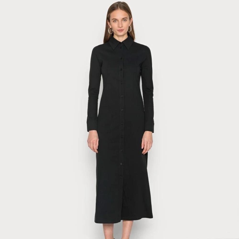 Button down jersey dress